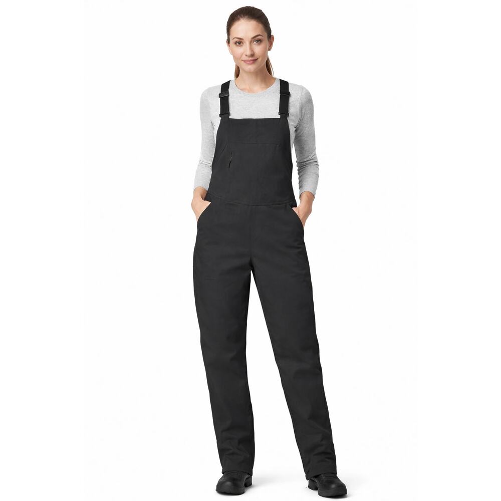 Flylow Life Bibs Overalls Womens Sz XS Solid Black Adjustable Straps